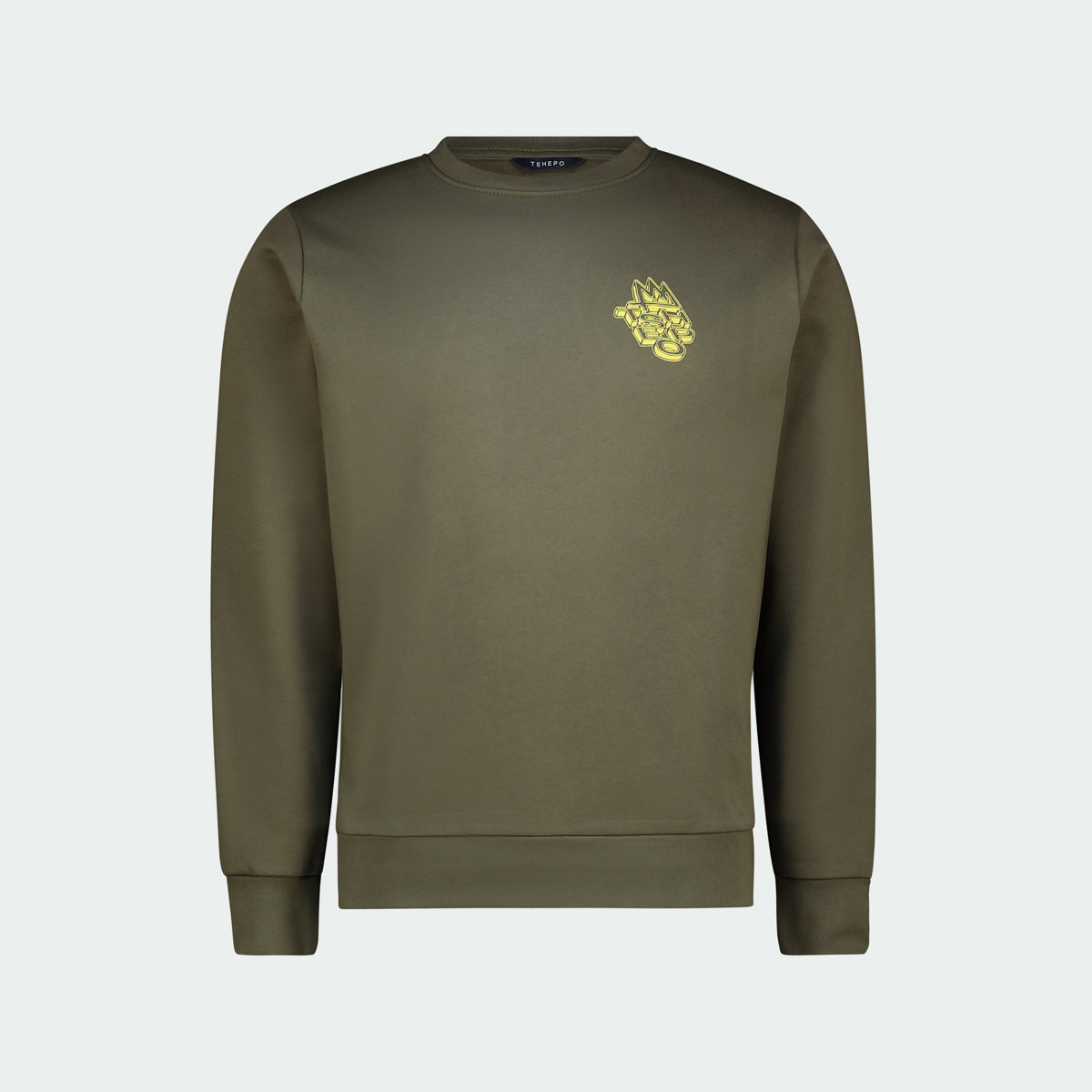 TSHEPO STACKED LIGHTWEIGHT SWEATER, OLIVE | TSHEPO