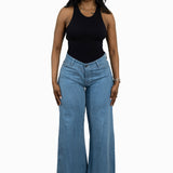 LADIES LIGHT WIDE LEG PAKISHA JEANS | TSHEPO