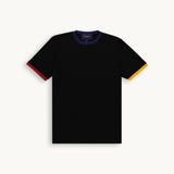 PLAIN FLAG RIBBED T-SHIRT BLACK