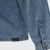 TSHEPO, LONG SLEEVE DENIM SHIRT, RUST WASH
