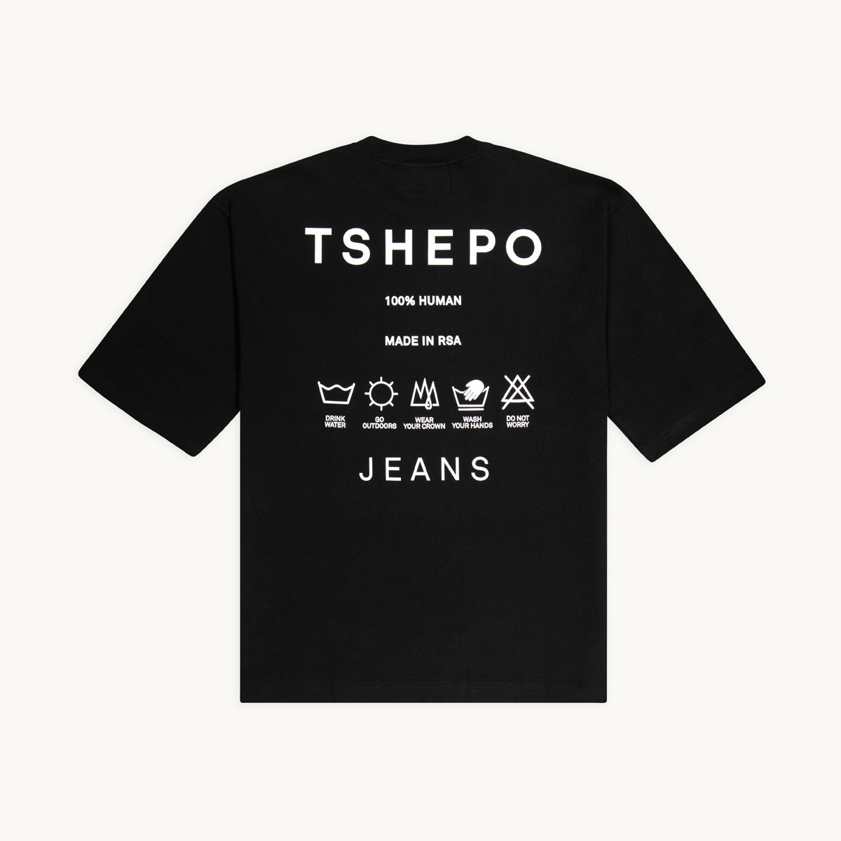 back of the oversized self care t-shirt