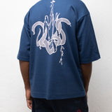 TSHEPO, SERPENT'S CROWN, OVERSIZED T-SHIRT, NAVY