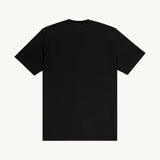 Back of black regular fit t-shirt