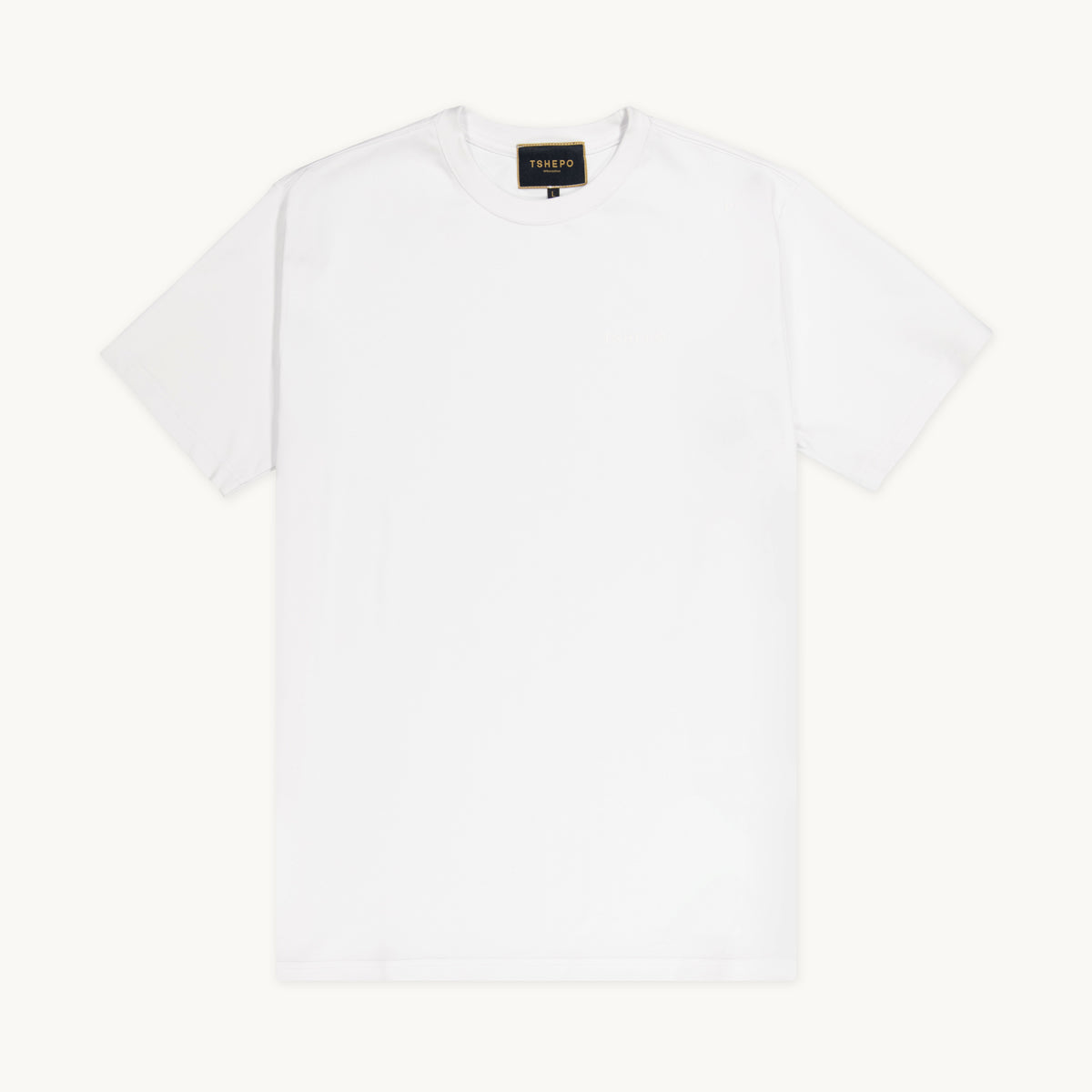 White on white print TSHEPO Jeans t-shirt