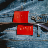 OVI STONEWASH MONOGRAM DENIM SHORTS