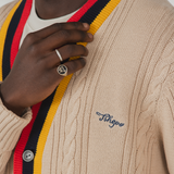 TSHEPO, KNITTED CARDIGAN, BEIGE