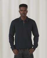 KNITTED LONG SLEEVE POLO