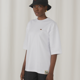 TSHEPO, MINI FLAG, OVERSIZED T-SHIRT, WHITE