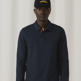 TSHEPO, LONG SLEEVE REGULAR FIT POLO, NAVY