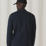 TSHEPO, LONG SLEEVE REGULAR FIT POLO, NAVY