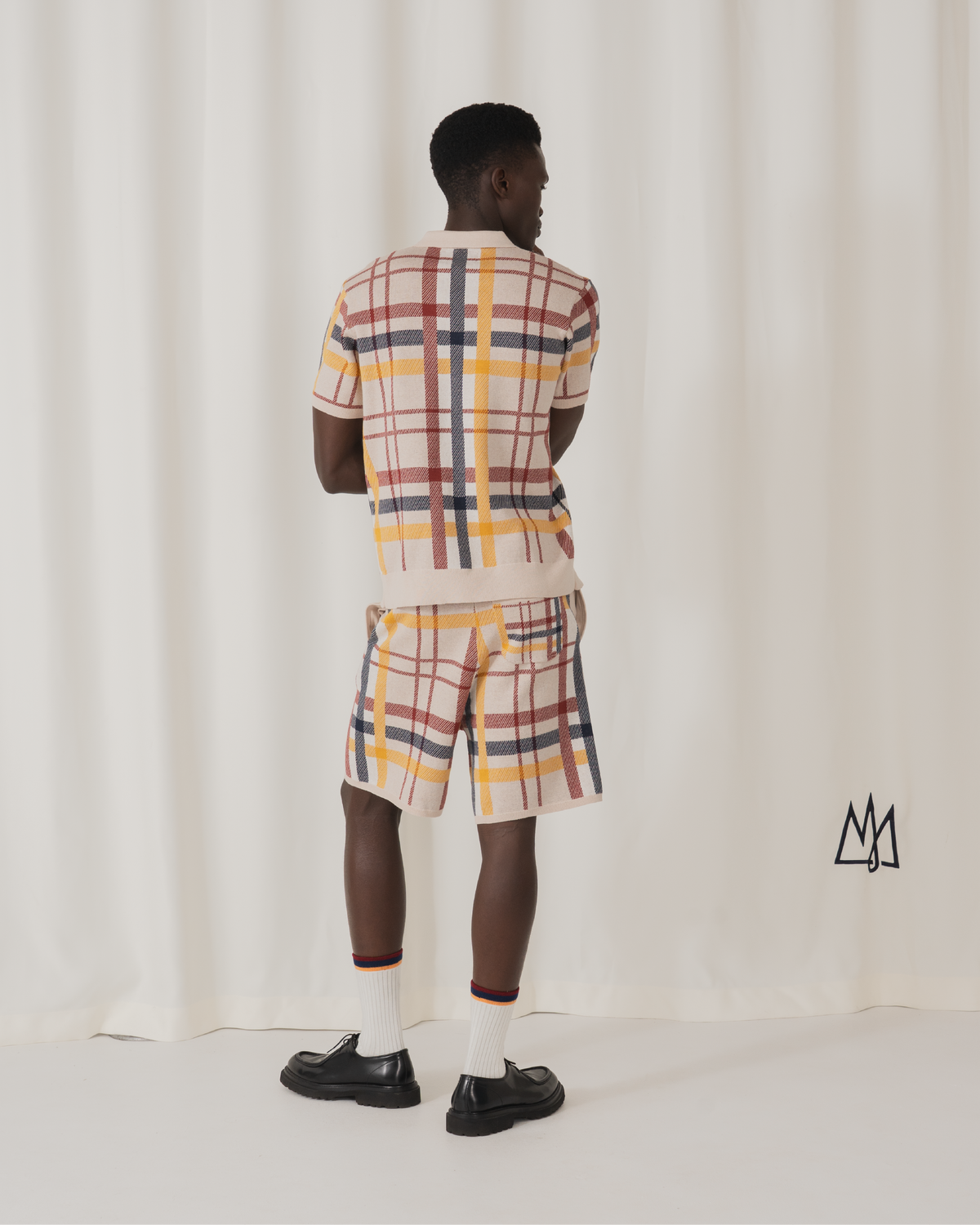 CHECKERED KNIT POLO