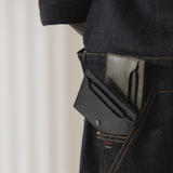 CARD HOLDER OSFA BLACK LEATHER