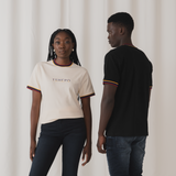 TSHEPO FLAG RIBBED T-SHIRT IVORY