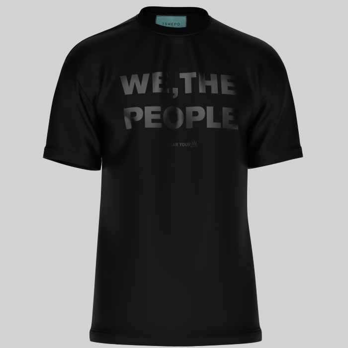 TSHEPO WE, THE PEOPLE T-SHIRT, DOUBLE BLACK | TSHEPO