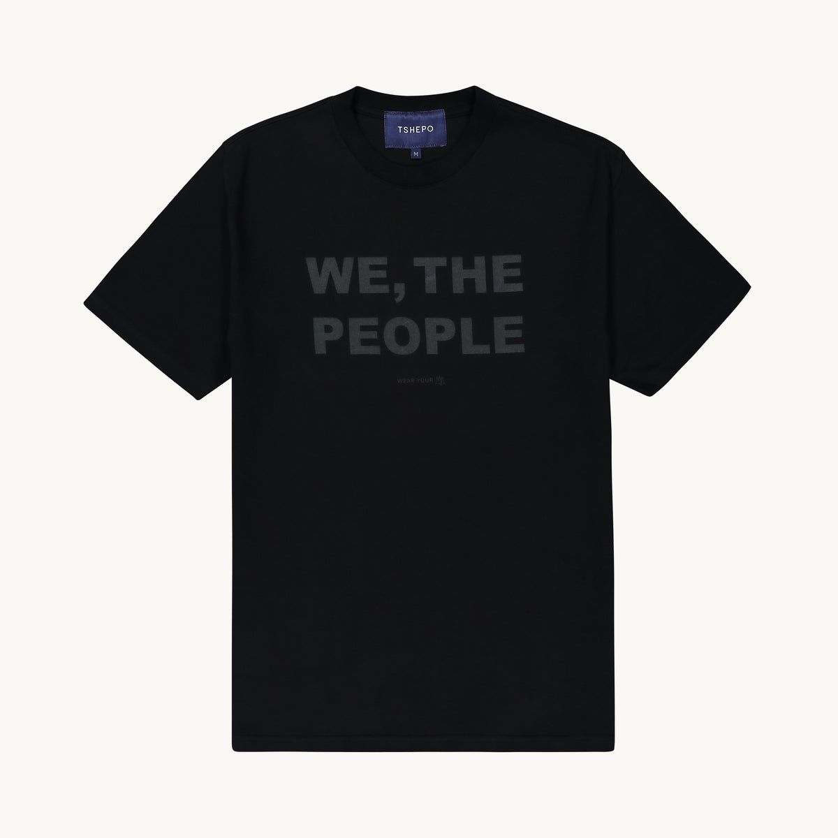WE, THE PEOPLE T-SHIRT, DOUBLE BLACK
