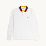 TSHEPO, LONG SLEEVE REGULAR FIT POLO, WHITE