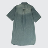 TSHEPO, LADIES DENIM DRESS, MID-BLUE