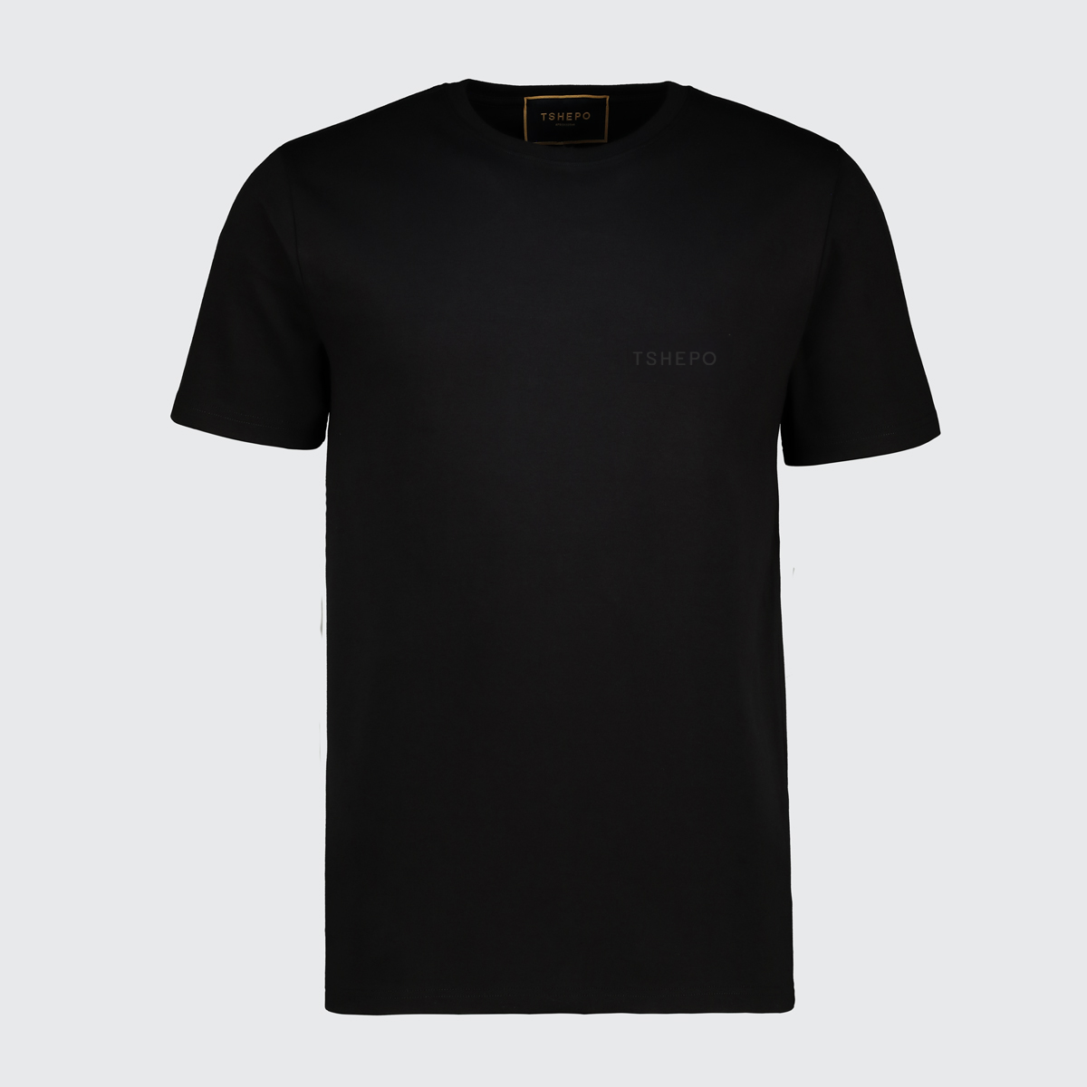 TSHEPO WORDMARK T-SHIRT, BLACK ON BLACK | TSHEPO